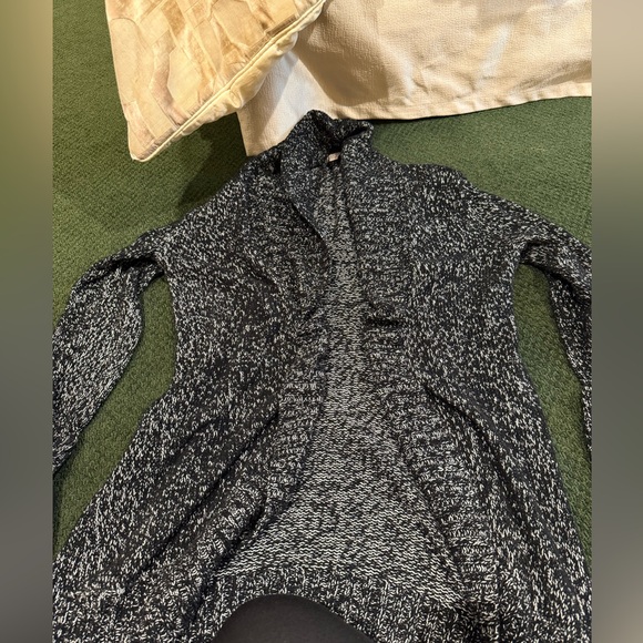 Merona Women’s Long Sleeve Cardigan Sweater jacket Knit black/ white - Picture 5 of 17